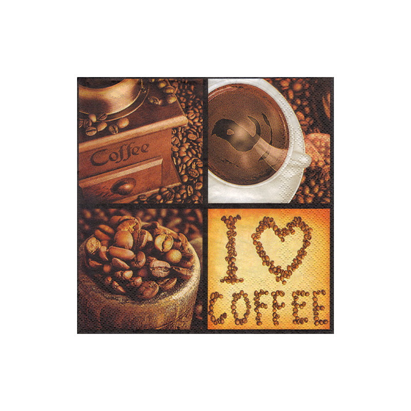 Serwetka do decoupage Maki 24-039601 i love coffe - sklep plastyczny -