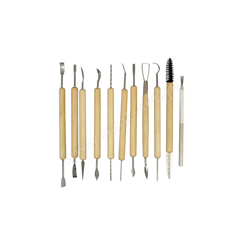Set of 11 modeling tools - art store - craze for plastics