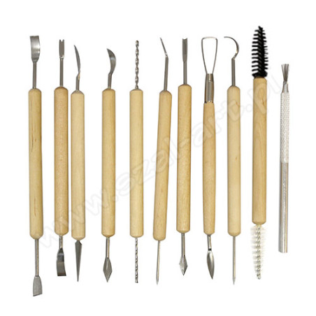 Set of 11 modeling tools - art store - craze for plastics