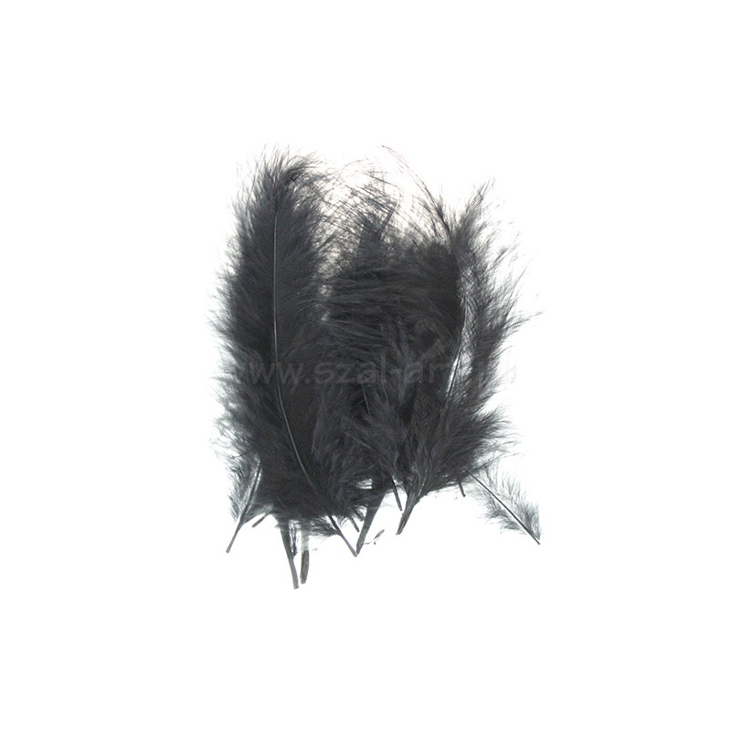 Decorative feather 12cm black - sklep plastyczny - szał dla plastyków