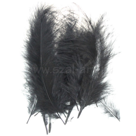 Decorative feather 12cm black - sklep plastyczny - szał dla plastyków