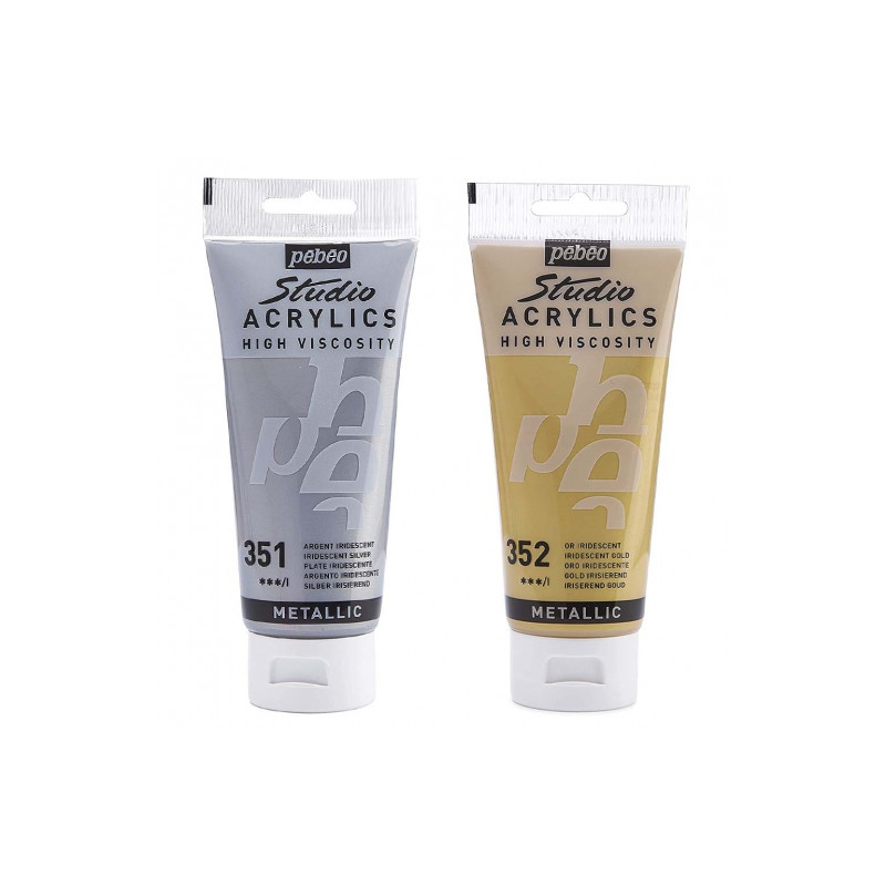 Pebeo studio farby akrylowe metaliczne 100ml - sklep plastyczny - szał