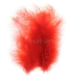 Decorative feather 12cm red - SKLEP PLASTYCZNY - SZAŁ DLA PLASTYKÓW