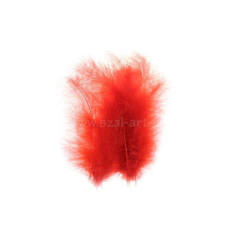 Decorative feather 12cm red - SKLEP PLASTYCZNY - SZAŁ DLA PLASTYKÓW