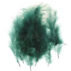 Decorative feather 12cm Green - sklep plastyczny - szał dla plastyków