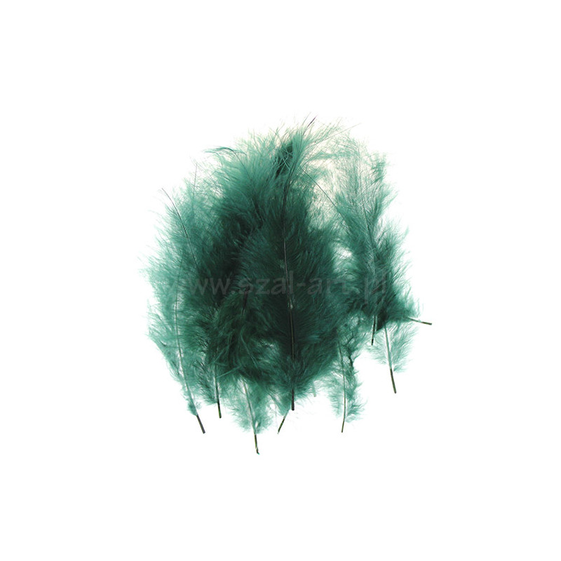 Decorative feather 12cm Green - sklep plastyczny - szał dla plastyków