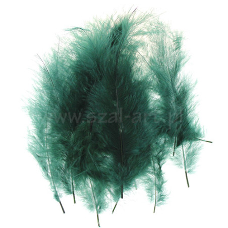 Decorative feather 12cm Green - sklep plastyczny - szał dla plastyków