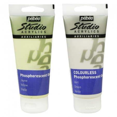 Pebeo studio farby akrylowe fosforyzujące 100ml - sklep plastyczny - s