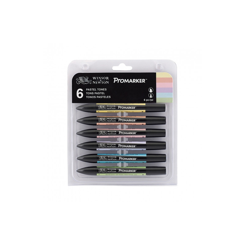 Winsor&Newton promarker pastel tones set 6 colors