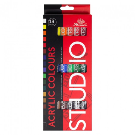 Phoenix set of acrylic paints 18 colours