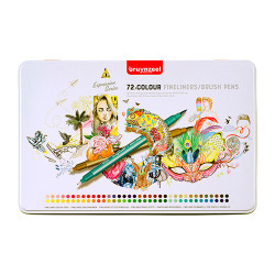 Bruynzeel fineliners brush pen set of 72 pieces