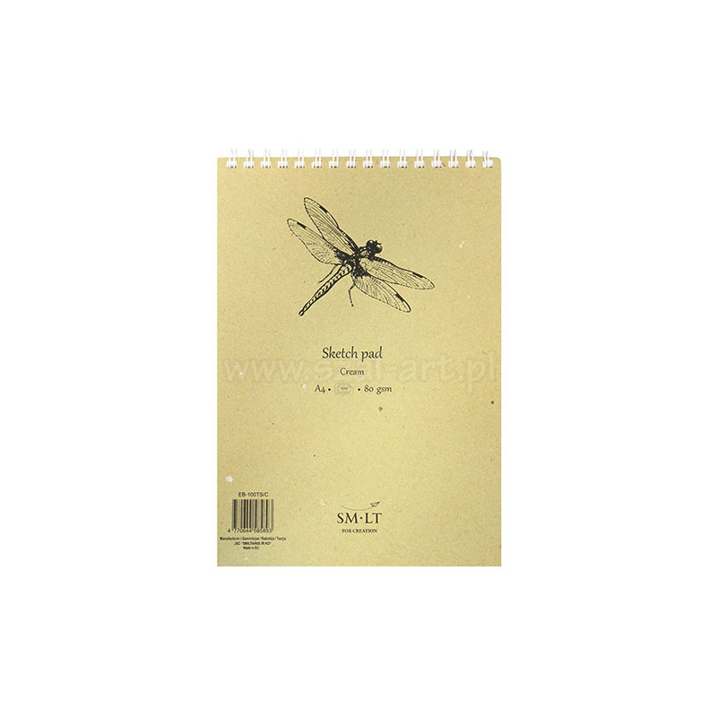 Szkicownik SM-LT sketch pad cream 80g 100ark A4 spirala - sklep plasty
