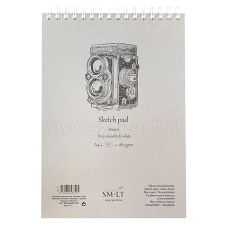 SM-LT sketch pad bristol szkicownik spirala 185g  - sklep plastyczny -