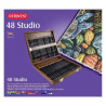 Derwent studio zestaw 48 studyjnych kredek drewniana kaseta - sklep pl
