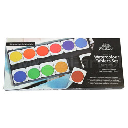 Phoenix watercolor paint set in 12 colors szal art - sklep plastyczny