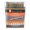 Set of 9 Pigma Micron Sakura colored pigtails - szal art - sklep plast