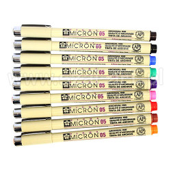 Set of 9 Pigma Micron Sakura colored pigtails - szal art - sklep plast