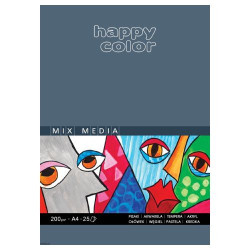 Blok Happy Color mix media 200g 25ark - sklep plastyczny - szał dla pl