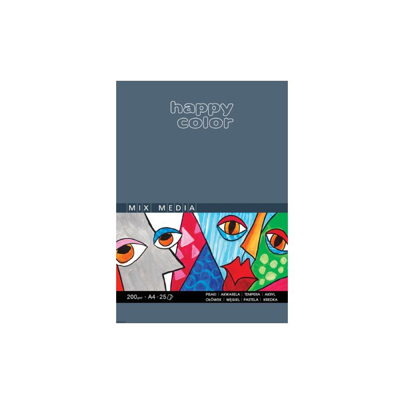 Block Happy Color mix media 200g 25 sheets - szal art - sklep plastycz