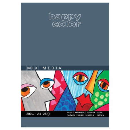 Block Happy Color mix media 200g 25 sheets - szal art - sklep plastycz