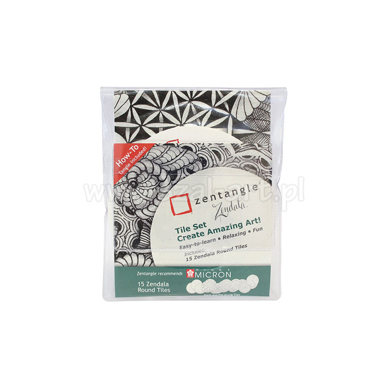 Zentangle zendala set of 15 pieces - szal art - sklep plastyczny