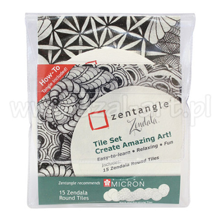 Zentangle zendala set of 15 pieces - szal art - sklep plastyczny