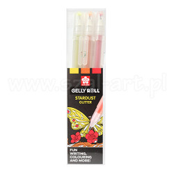 Set of 3 gel pens Gelly Roll Stardust Happy - szal art -sklep plastycz