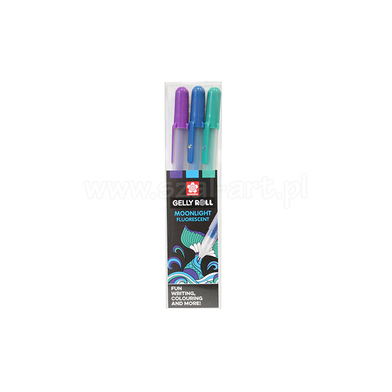 Set of 3 gel pens Gelly Roll Moonlight Ocean - szal art - sklep plasty