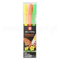 Set of 3 gel pens Gelly Roll Moonlight Happy - szal art - sklep plasty