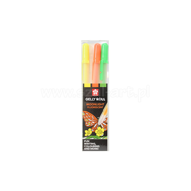 Set of 3 gel pens Gelly Roll Moonlight Happy - szal art - sklep plasty
