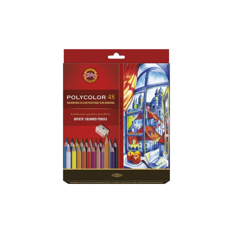 Koh-i-noor polycolor zestaw 48 artystycznych kredek karton opak - skle