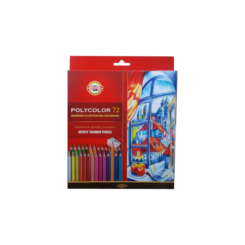 Koh-i-noor polycolor zestaw 72 artystycznych kredek karton opak - skle