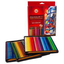 Koh-i-noor polycolor set of 72 artistic cardboard box pencils