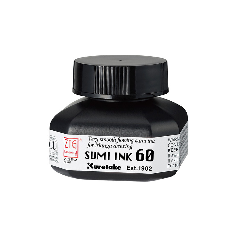 Kuretake sumi ink slow-drying ink 60ml - szal art - sklep plastyczny