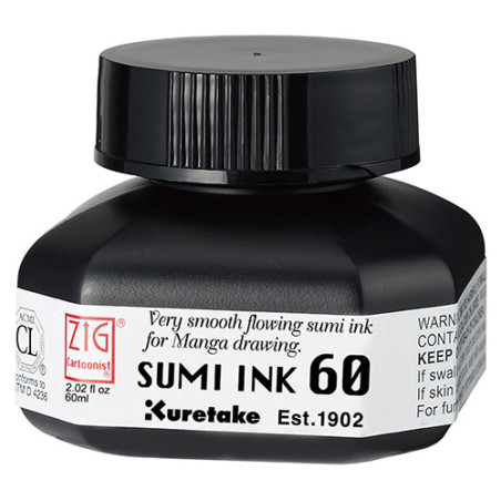Kuretake sumi ink slow-drying ink 60ml - szal art - sklep plastyczny