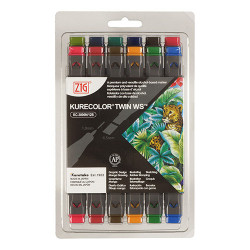 Kurecolor Twin WS Deep set of 12 markers- szal art - sklep plastyczny