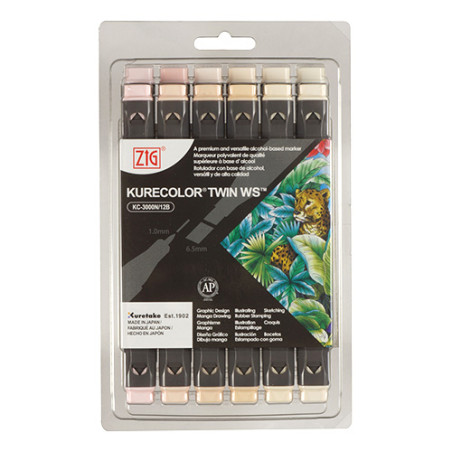 Kurecolor Twin WS Neutral&Natural set of 12 markers- szal art - sklep