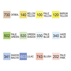 Kurecolor Twin WS Pale set of 12 markers- szal art - sklep plastyczny