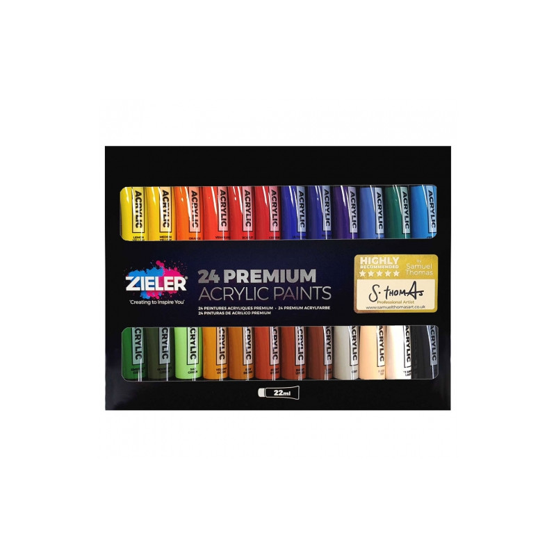 Zieler premium acrylic set of acrylic paints 24x22ml
