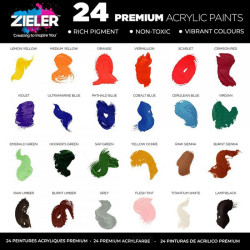 Zieler premium acrylic set of acrylic paints 24x22ml