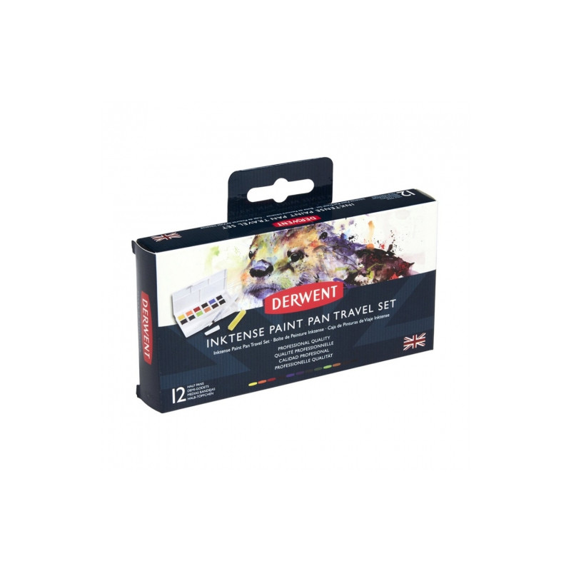 Derwent inktense paint pan set 1 tusze w półkostkach 12 szt - sklep pl