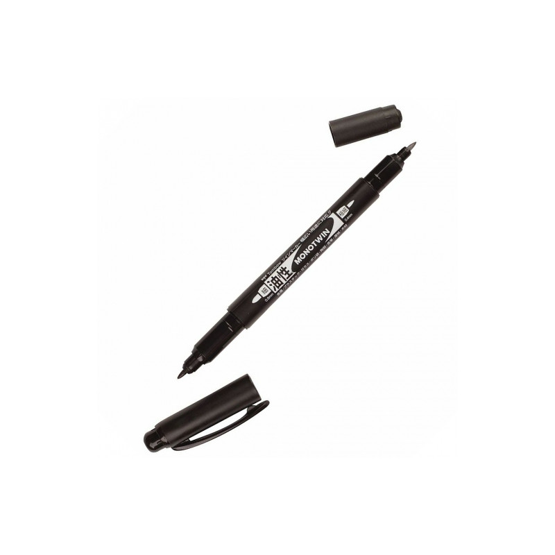 Tombow mono twin czarny pisak z dwoma końcówkami - sklep plastyczny -