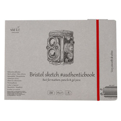 SM-LT bristol pad sewn with a rubber band 24.5x17.6 cm 185g 18sheets