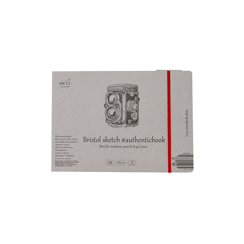 SM-LT bristol blok szyty z gumką 17,5x24cm 185g 18ark - sklep plastycz