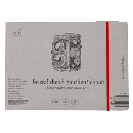SM-LT bristol pad sewn with a rubber band 24.5x17.6 cm 185g 18sheets