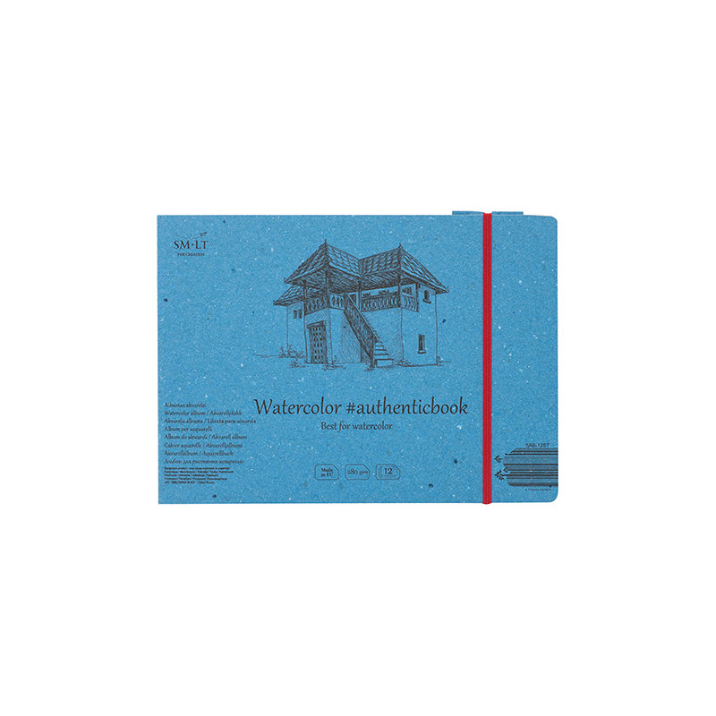 Blok SM-LT watercolor pad szyty z gumką 17,5X24cm 280g 12ark - sklep p