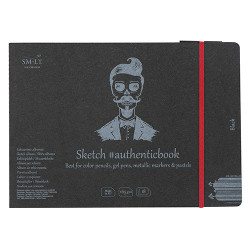 SM-LT sketch blok szyty z gumką 17,5x24cm 165g 18ark - sklep plastyczn
