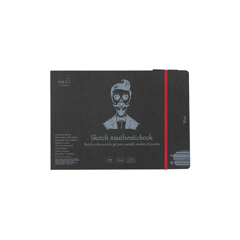 SM-LT sketch pad sewn with an elastic band A5 165g 18sheets