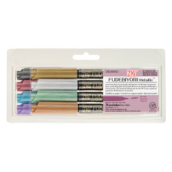 Kuretake zig fudebiyori metallic set of 8 brush markers - szal art - s