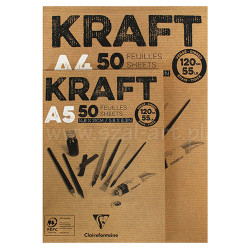 Block Clairefontaine Kraft 120g 50ark